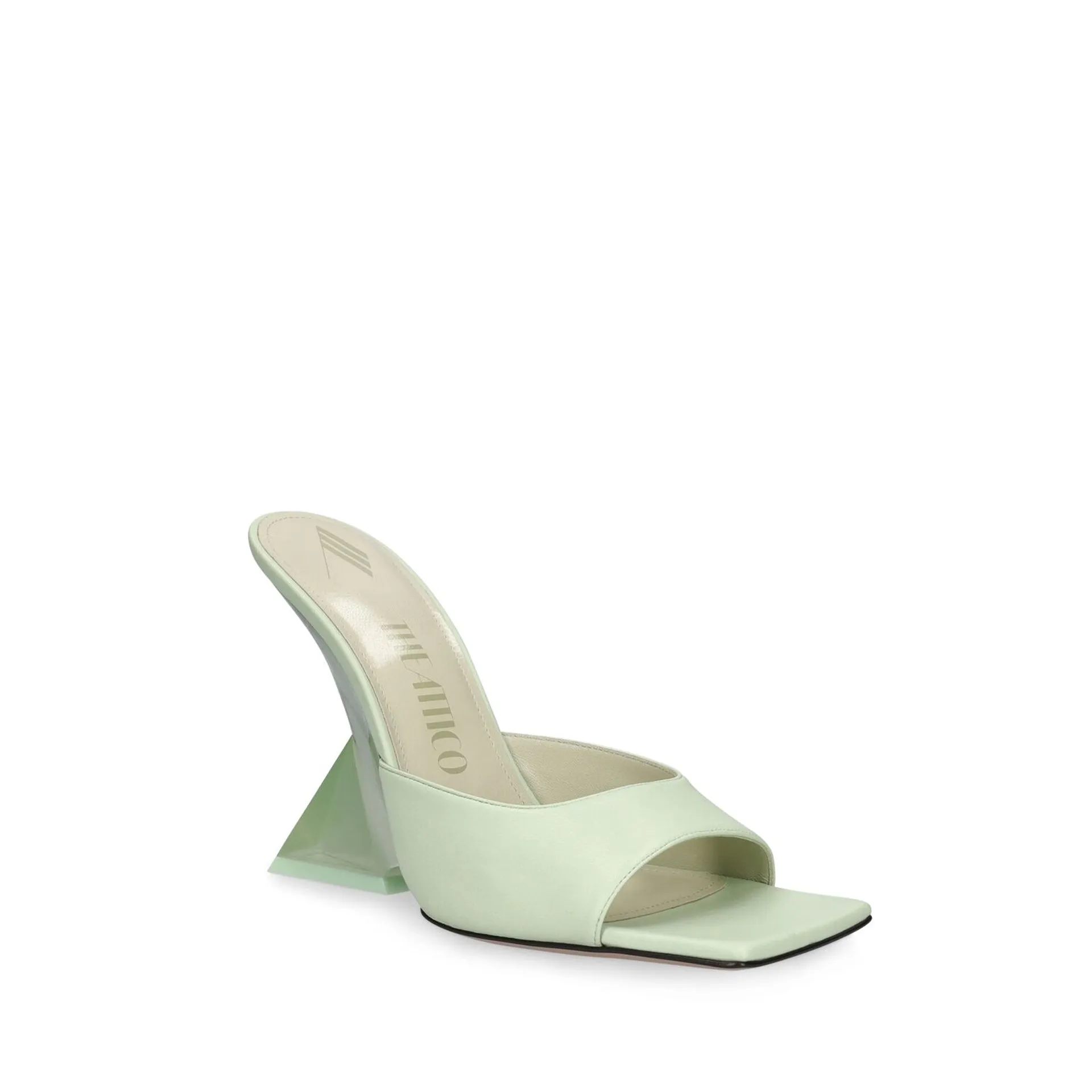 THE ATTICO Elegant Open Toe Leather Sandals with 10.5 cm Heel