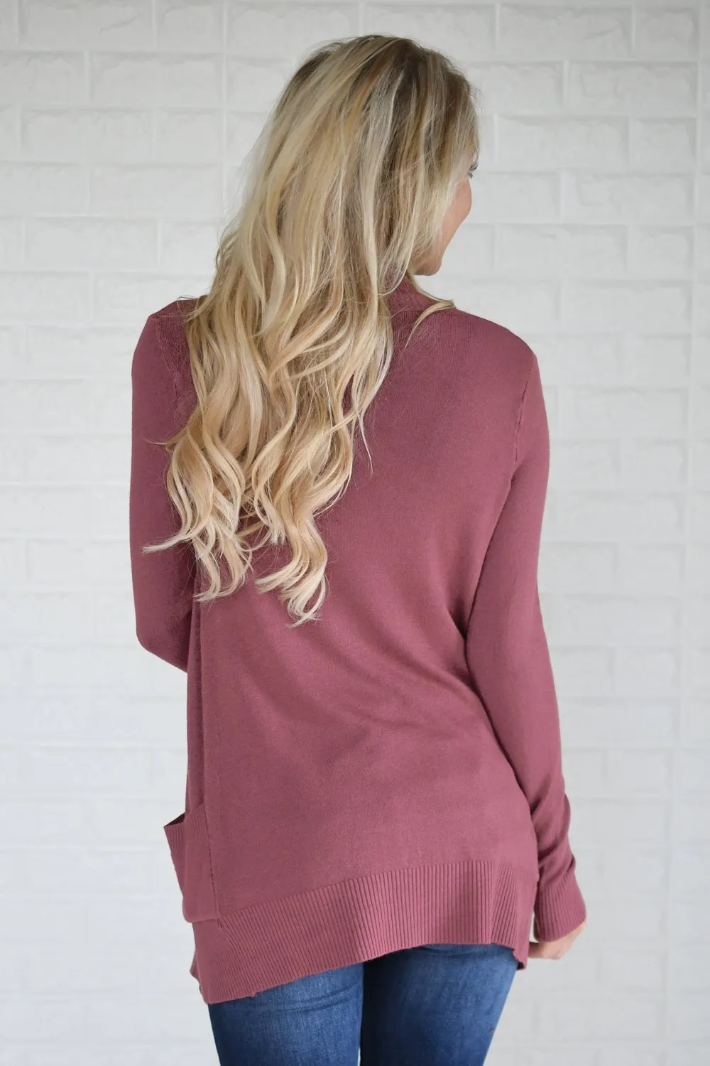 The Fundamental Cardigan ~ Dark Rose