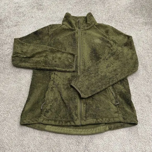 The North Face Osito Fleece Jacket Womens Medium GreenFull Zip Outdoor Hiking