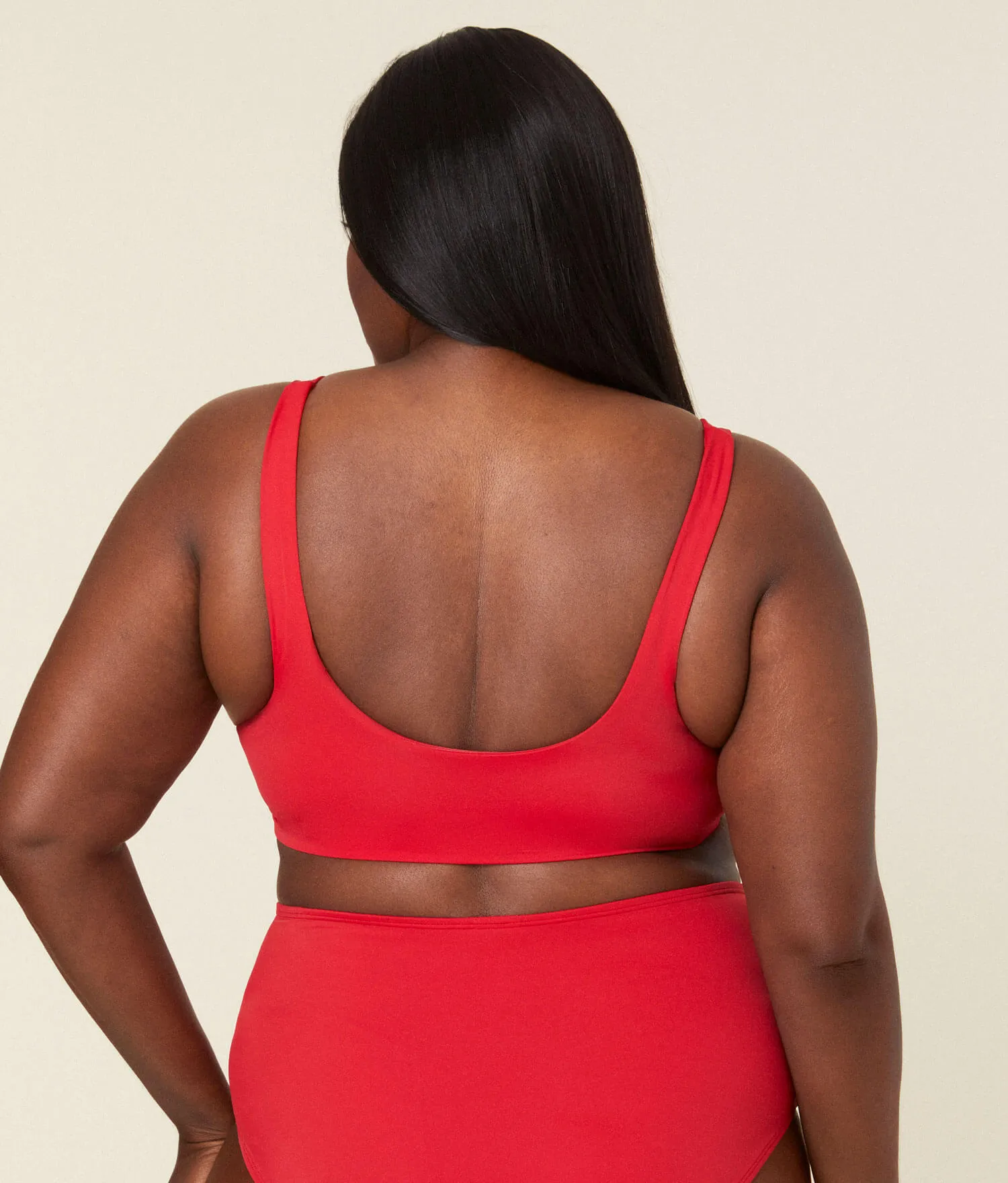 The Ventura Bikini Top - Flat - Cherry Red