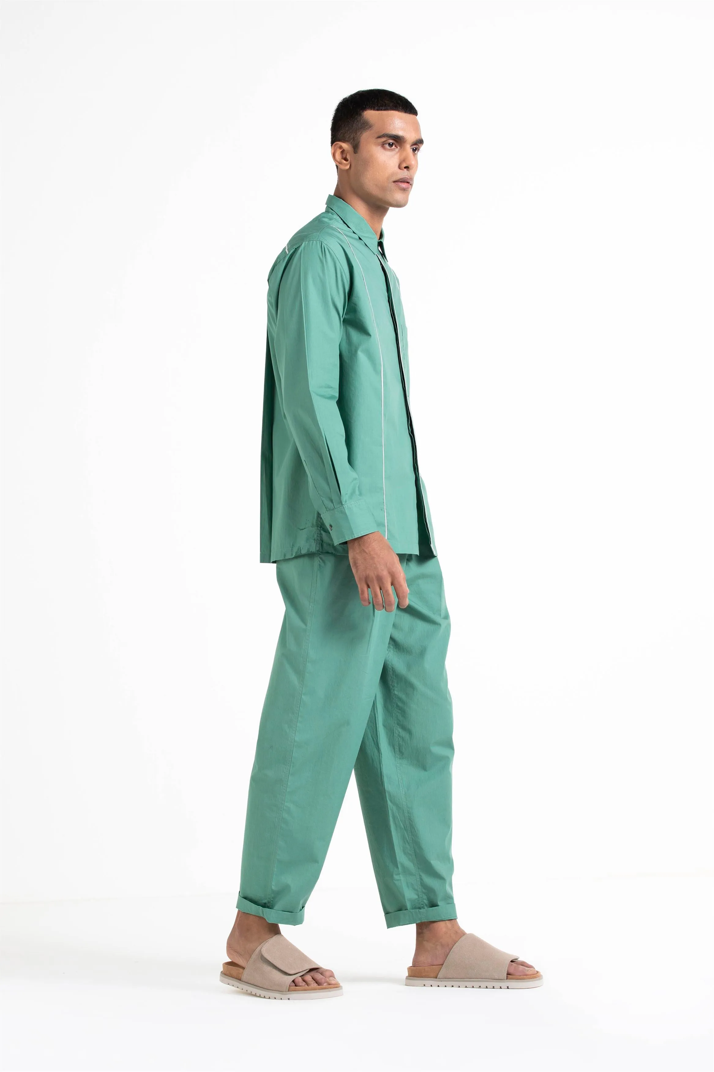 THREE   -   Piping Detail Shirt