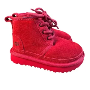 UGG NEW Unisex Neumel II Boots Toddler Size 8 Chukka Boot Red