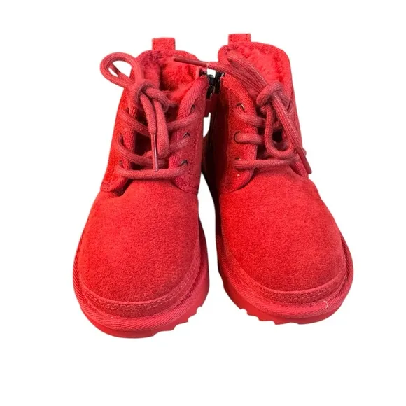 UGG NEW Unisex Neumel II Boots Toddler Size 8 Chukka Boot Red