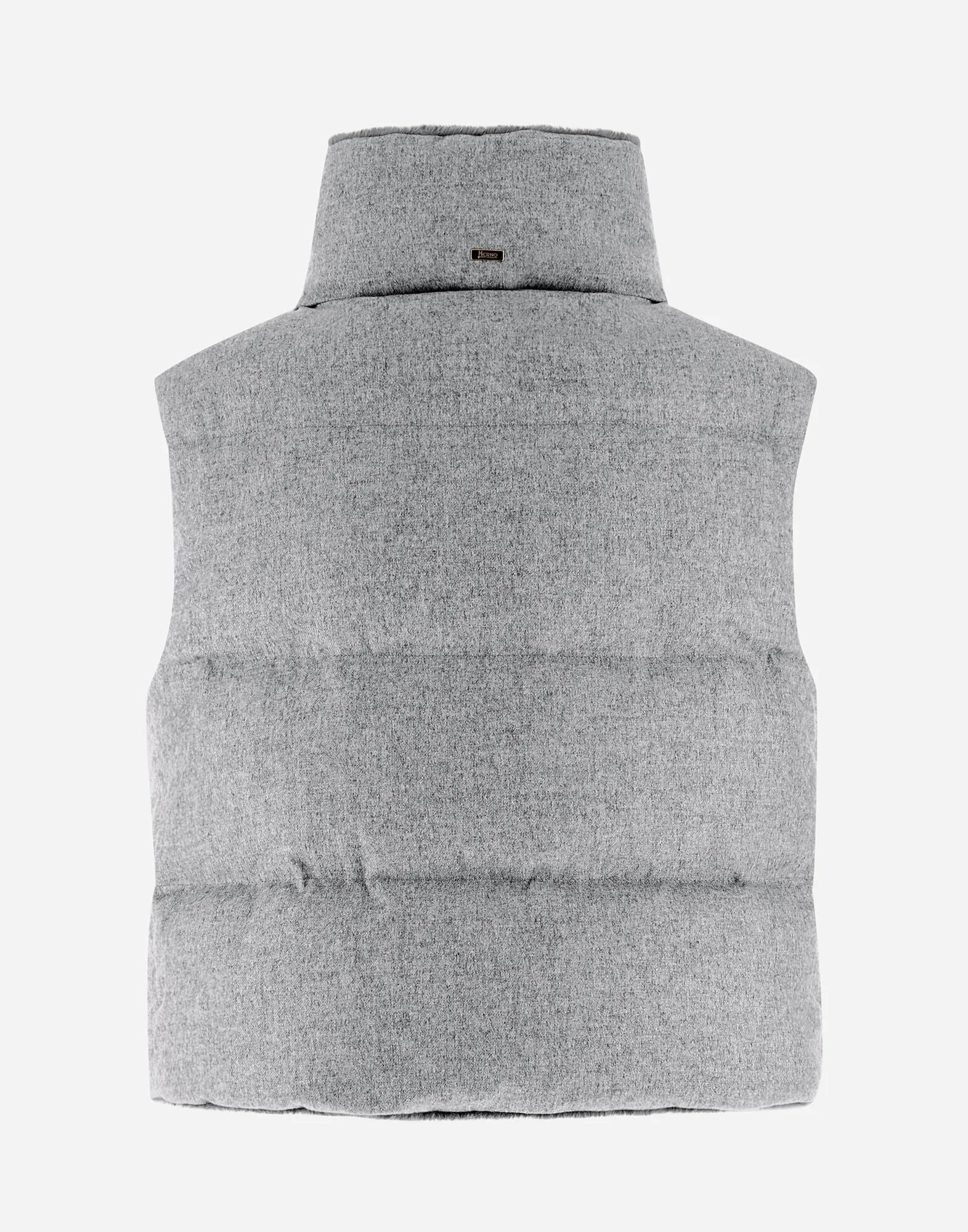 Vest in Cashmere Silk and Faux Fur W