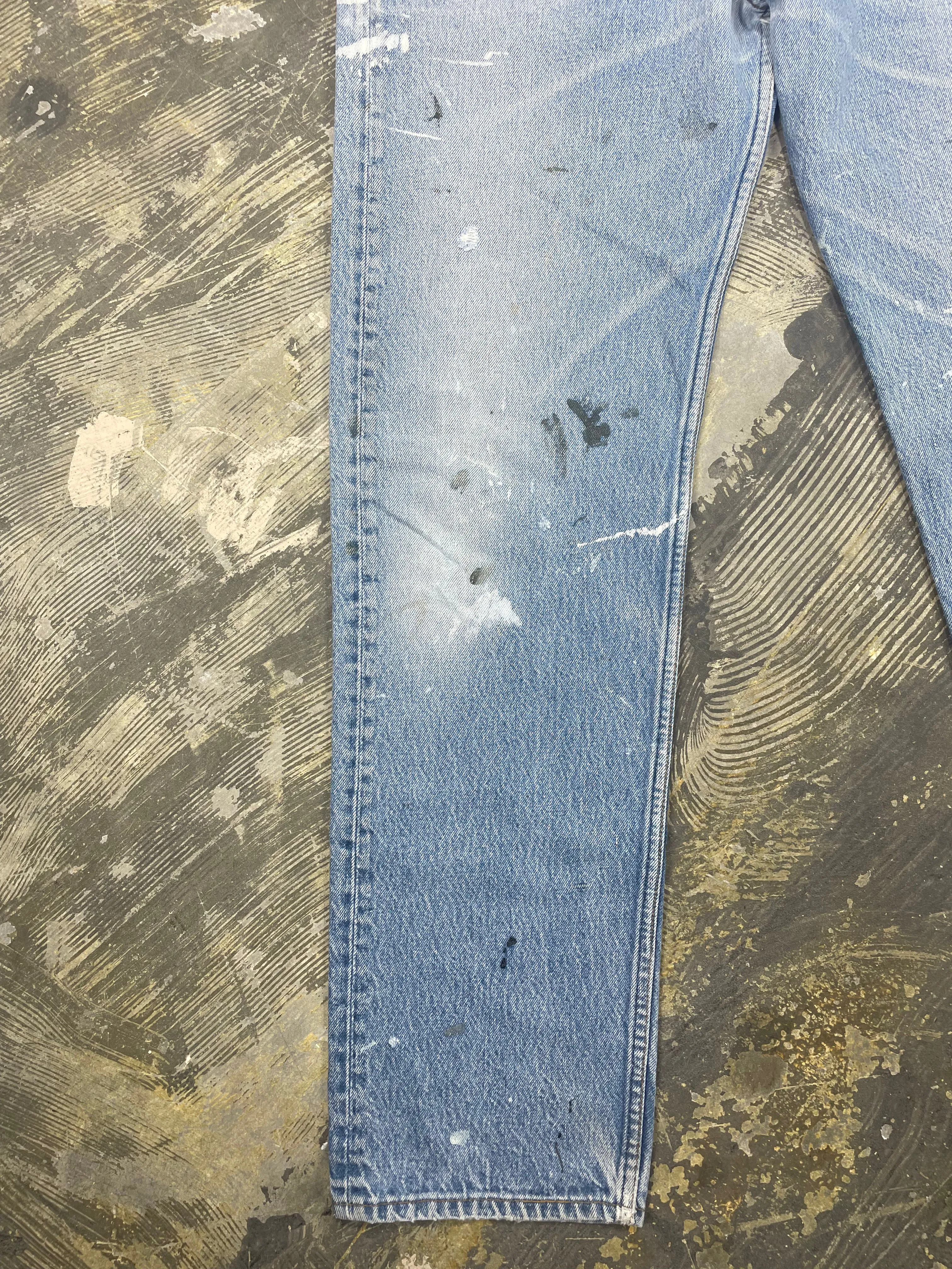 Vintage Levi 501 USA Premium Wash & Paint Denim Jeans (JYJ-0322)