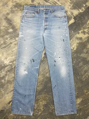 Vintage Levi 501 USA Premium Wash & Paint Denim Jeans (JYJ-0322)