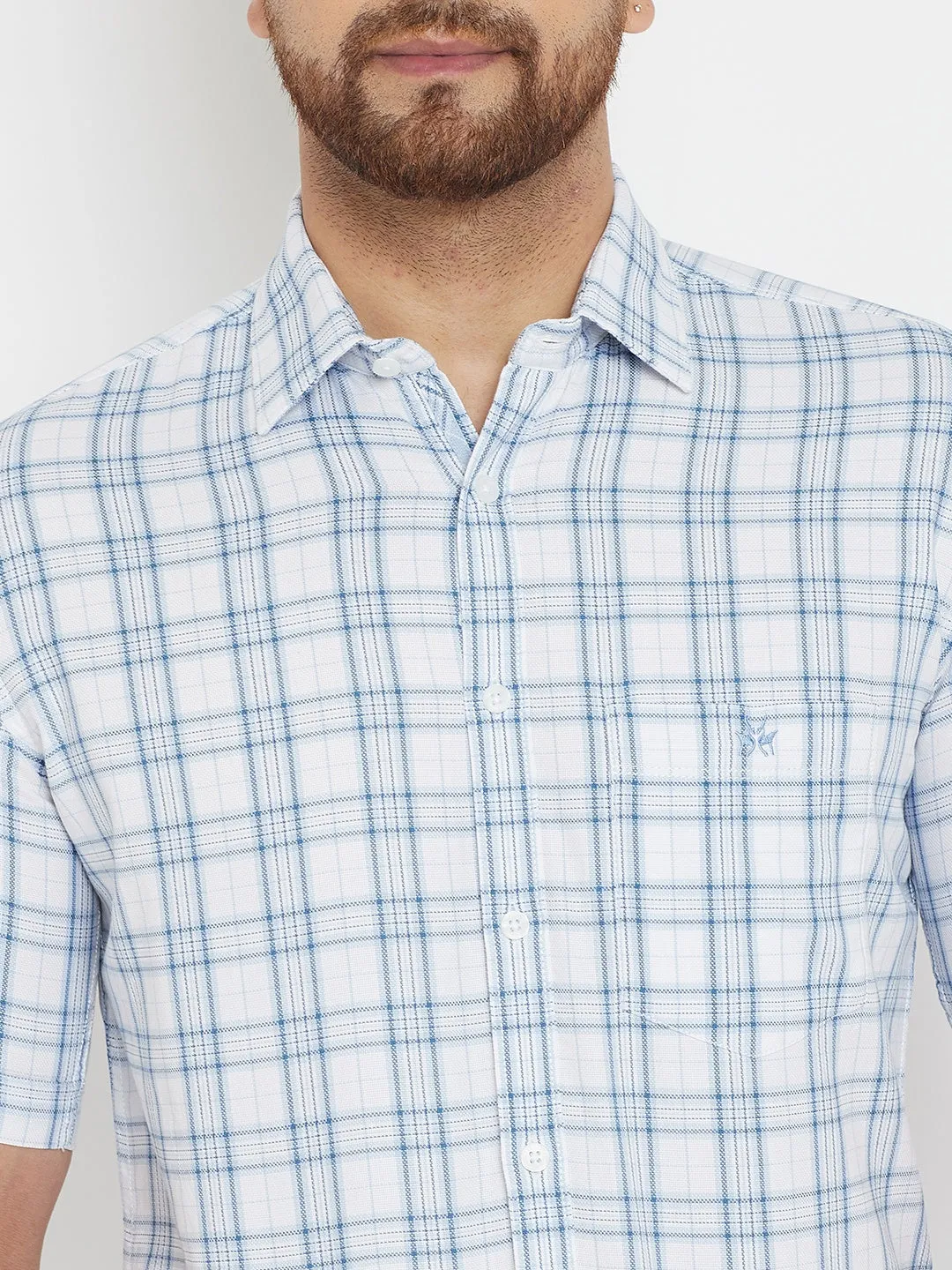 White Checked Shirt