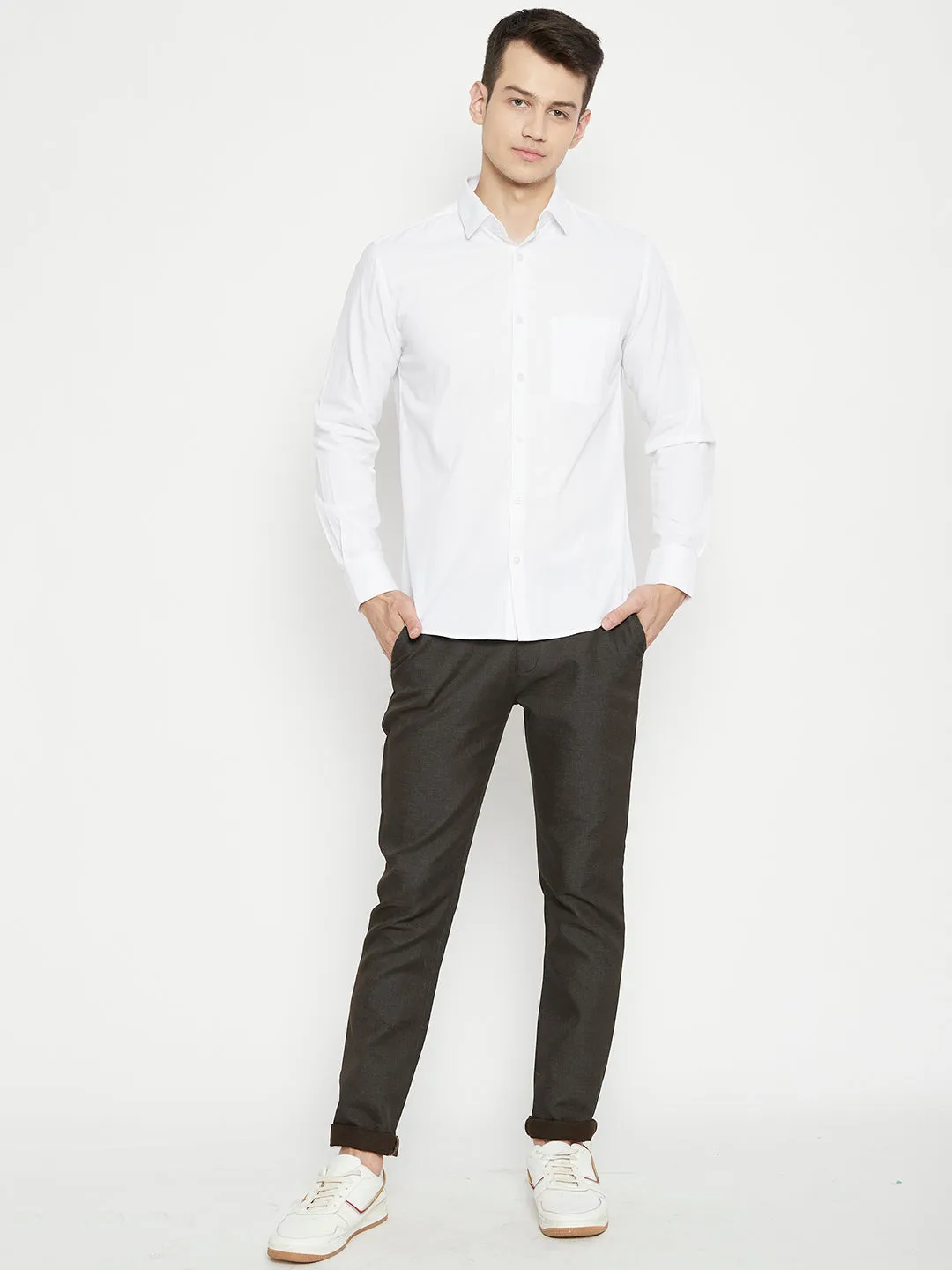 White Solid Shirt