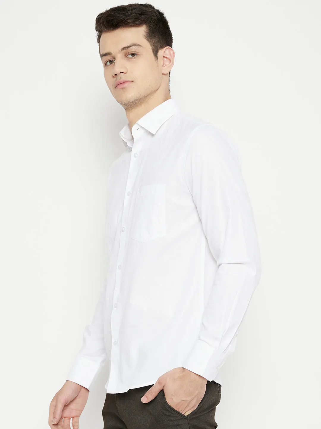 White Solid Shirt
