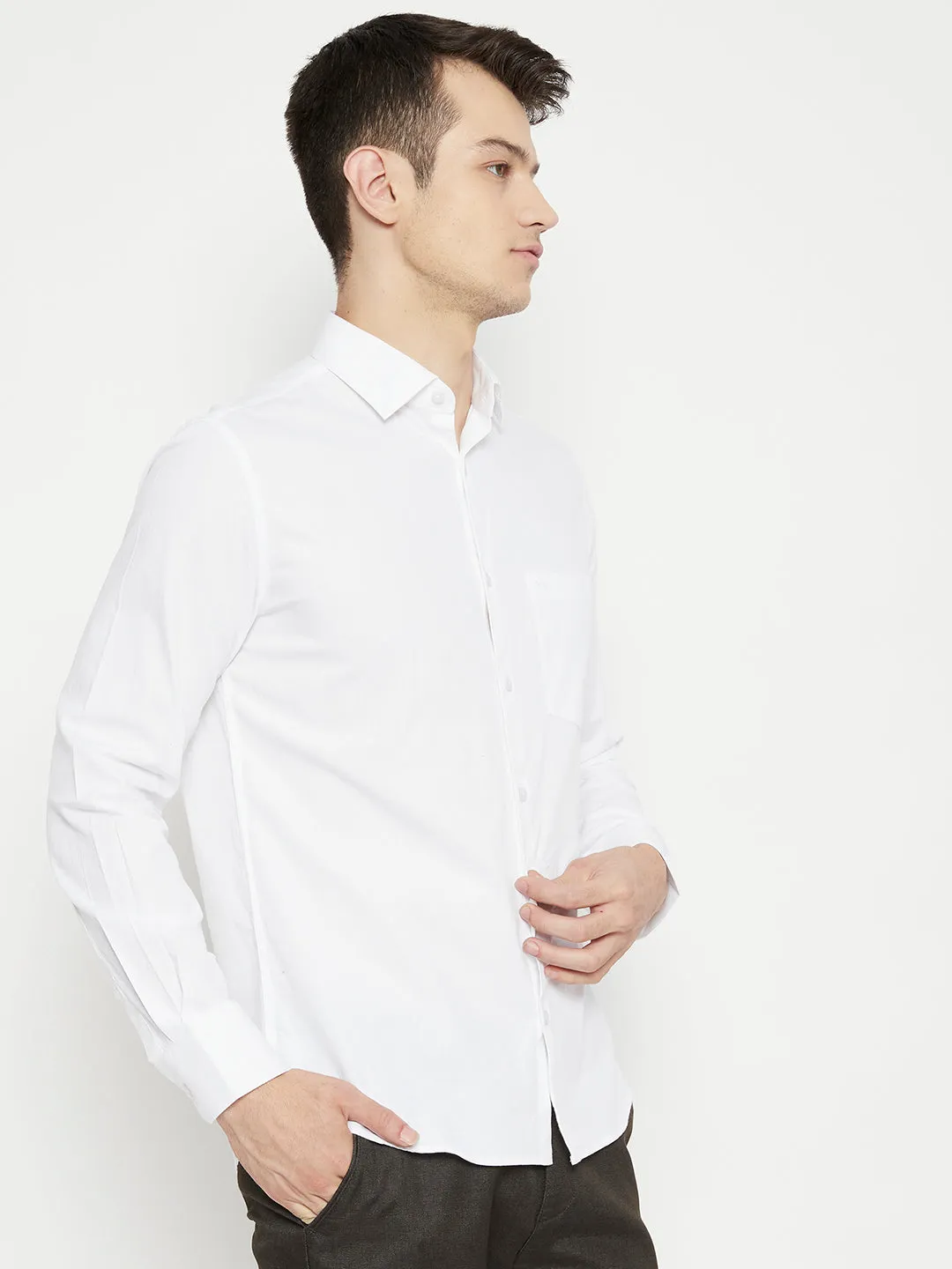 White Solid Shirt
