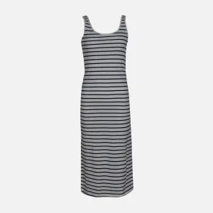 WOMEN SLEEVE LESS LONG RIB DRESS