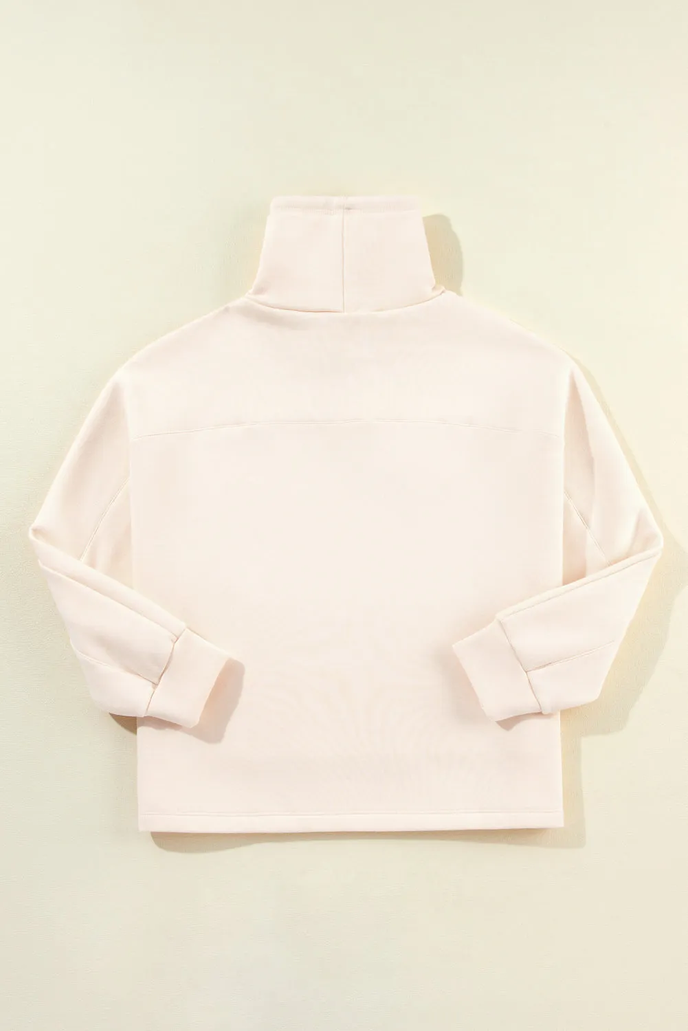 Womens Cream Drawstring Sweatshirt