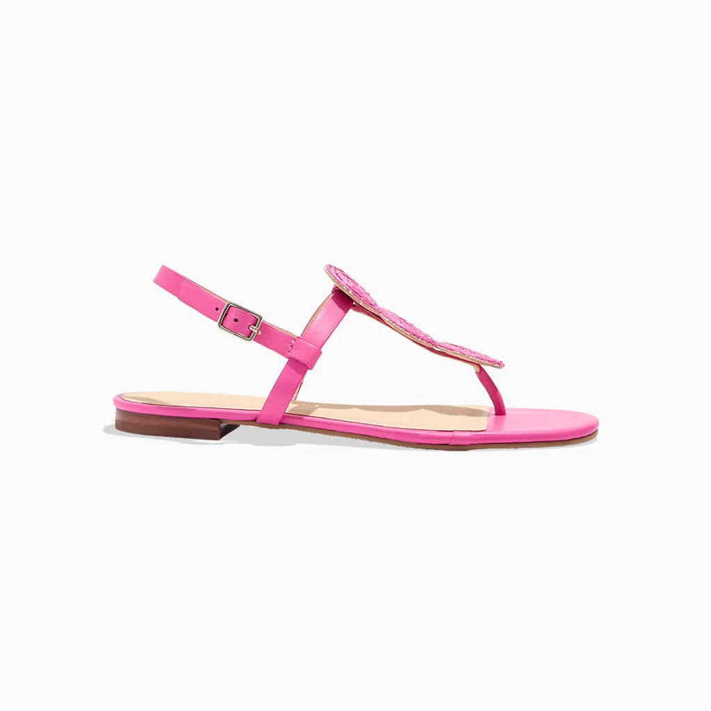 Worth Raffia Flat Sandal