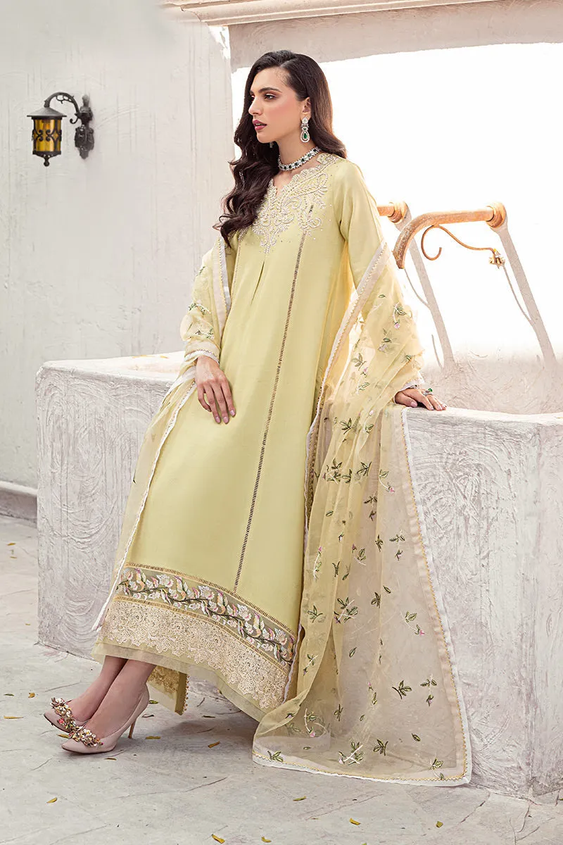 YOUNG WHEAT MLE22-05 | Mushq Eid Pret Drop 2 | 3Pc Cotton Net Suit